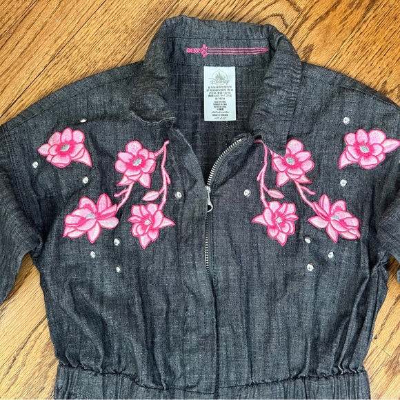 Disney | Mulan Jumpsuit Embroidered Zip Up Jumper One Piece Size 9/10 - Picture 3 of 14